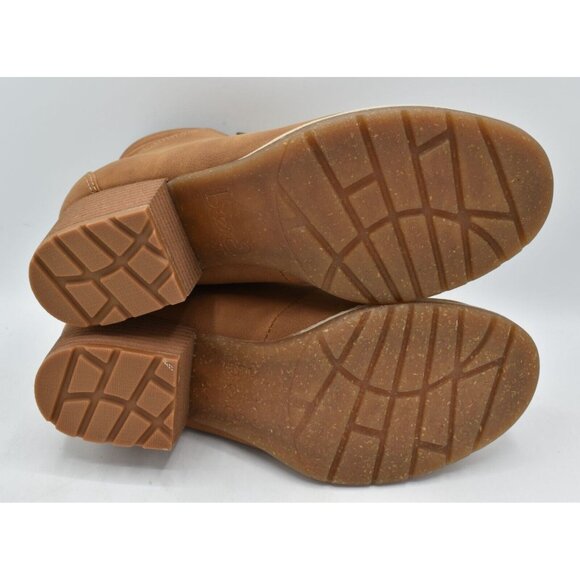 B.O.C By Born Womens Size 7 Alder Tan Nubuck PU Lace Up Heeled Booties Boots - Picture 10 of 12